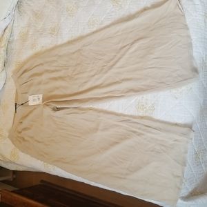 ST. JOHN 100% Georgette Silk & Lined Wide-Leg Pleated Pants (Plus Size 14) NWT